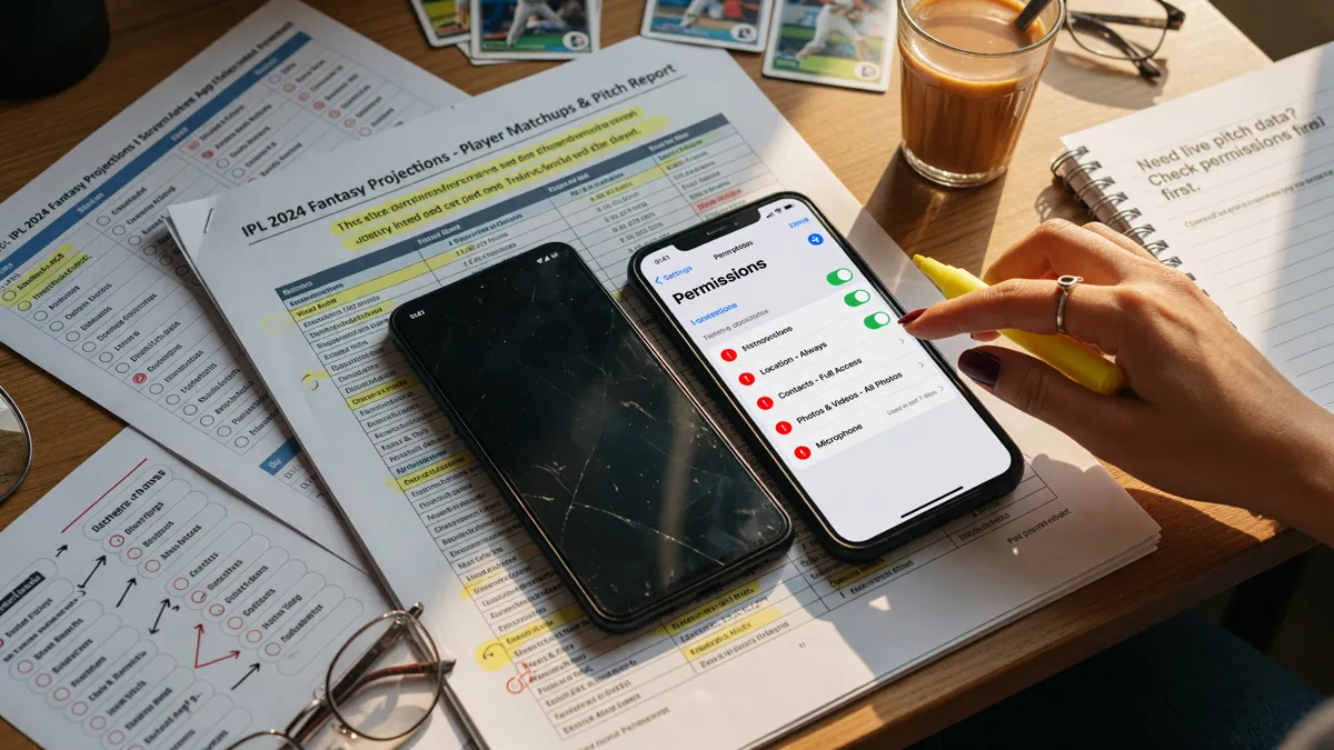 App permission review editorial photograph