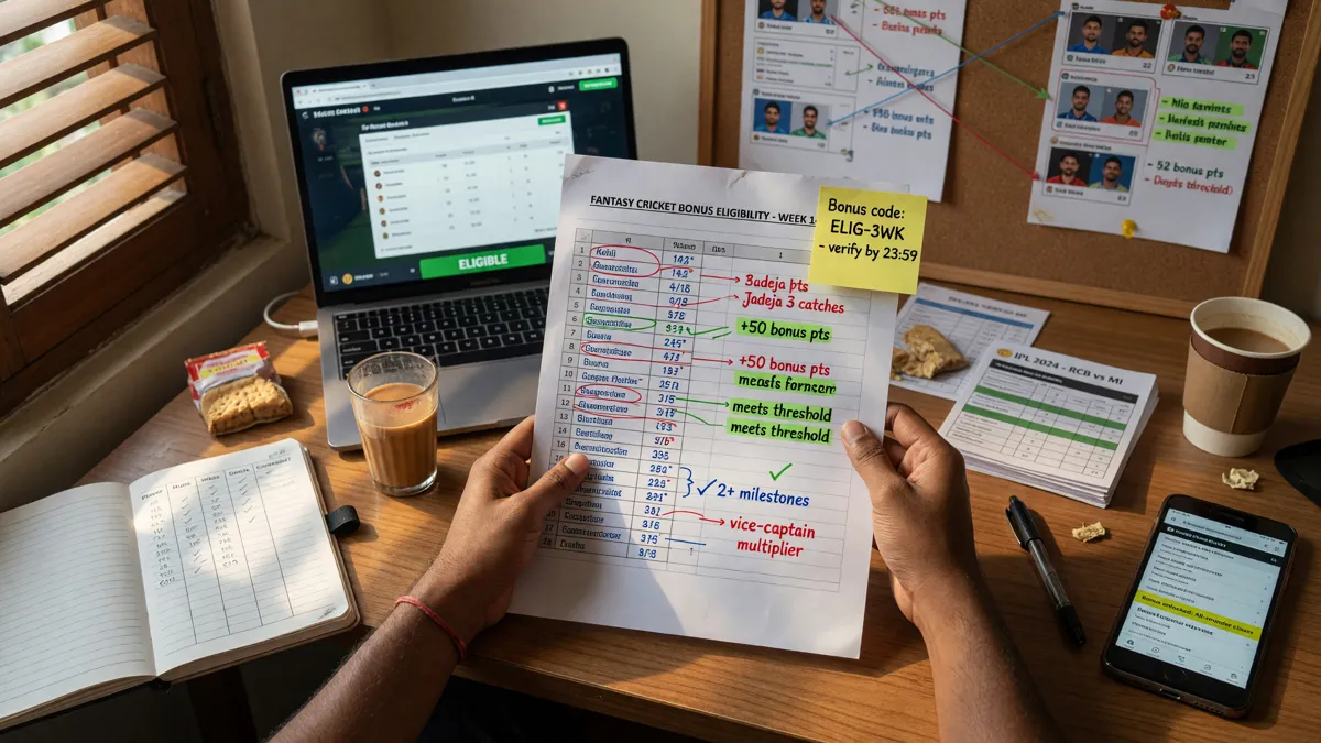 Editorial photograph of the eligibility-check side of the bonus logic that mirrors the operator pre-flight steps for the canonical first-party handoff