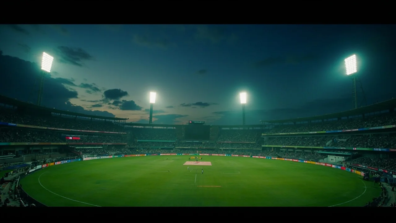 IPL coverage hero illustration with bat motif